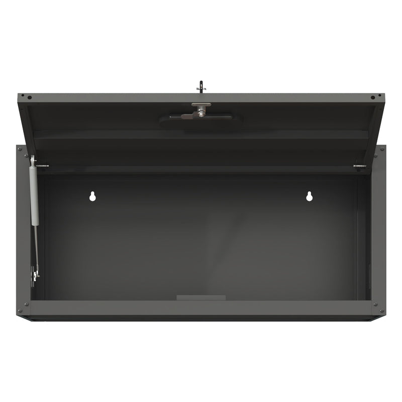 Heavy Duty, Metal Wall Mounted Tool Storage Cabinet Steel Metal Garage Storage Cabinet - Black / Gray