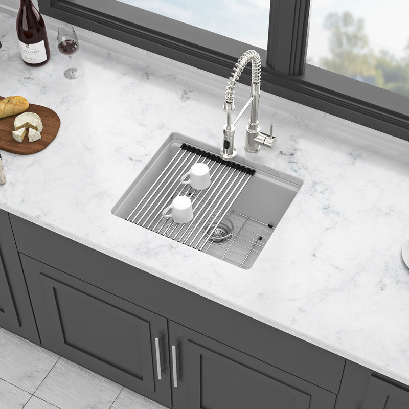 Quartz Composite Kitchen Sink With Workstation, Undermount
