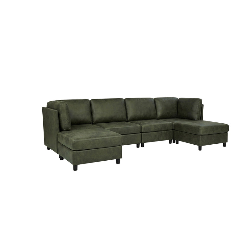 Upholstered Modular Sectional With Custom Configuration And Removable Cushions