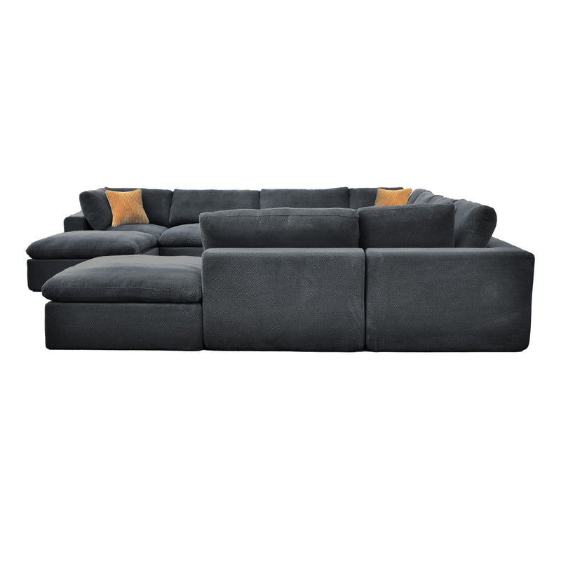Custom Configuration Modular Sectional With Toss Pillows