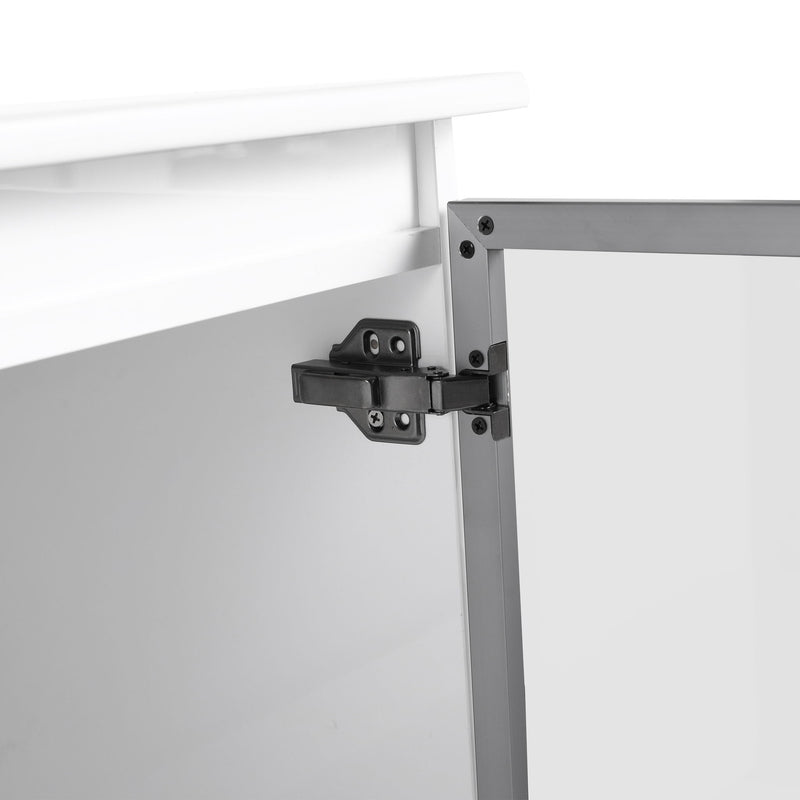 36" (35 1 / 4") Wall Mounted Bathroom Vanity, Cabinet With Half Door (Excluding Sink) - Glossy White