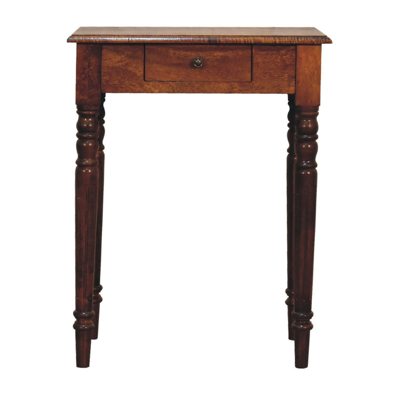 Turned Leg Writing Desk - Chestnut