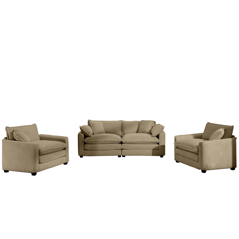 Elegant Oversized Sectional Sofa Set With Deep Seats And Flexible Layout