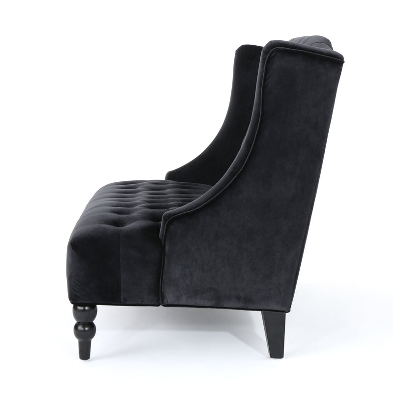 Nurturing - Upholstered Loveseat With Wing Back And Diamond Tufting