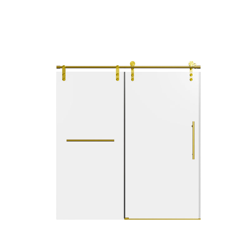 Frameless Single Sliding Shower Doors With Towel Rail & Handle
