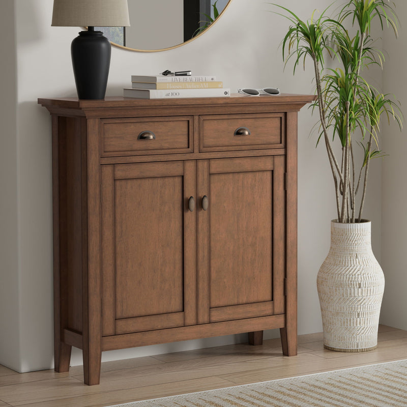 Redmond - Entryway Cabinet With Adjustable Shelves And Drawers - Brown
