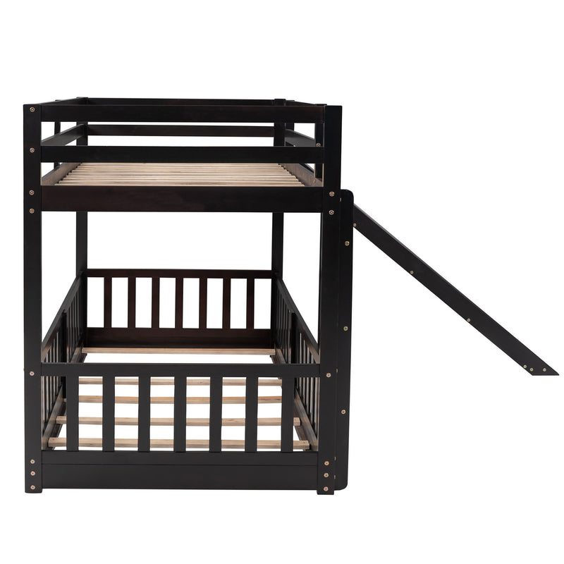 Bunk Bed With Convertible Ladder And Slide