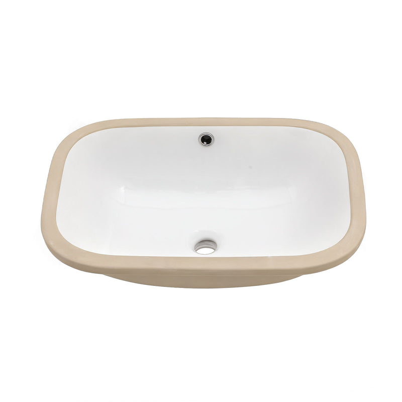 Modern Ceramic Undermount Bathroom Sink With Overflow, High Quality