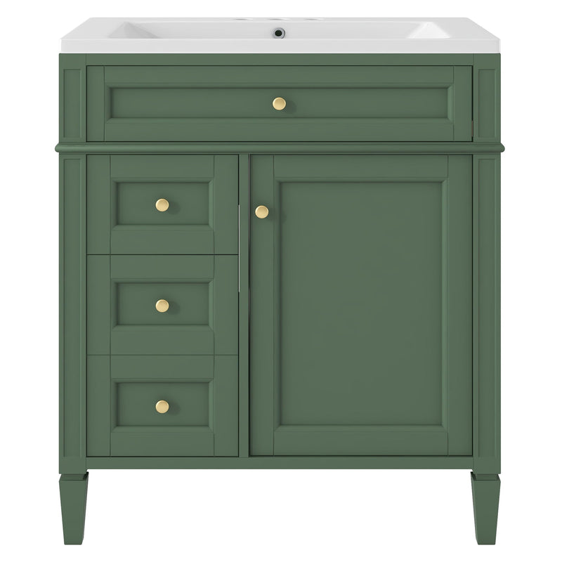 Bathroom Vanity With Medicine Cabinet, Royal Mirror Cabinet, Modern Bathroom Storage Cabinet With 2 Soft Closing Doors And 4 Drawers