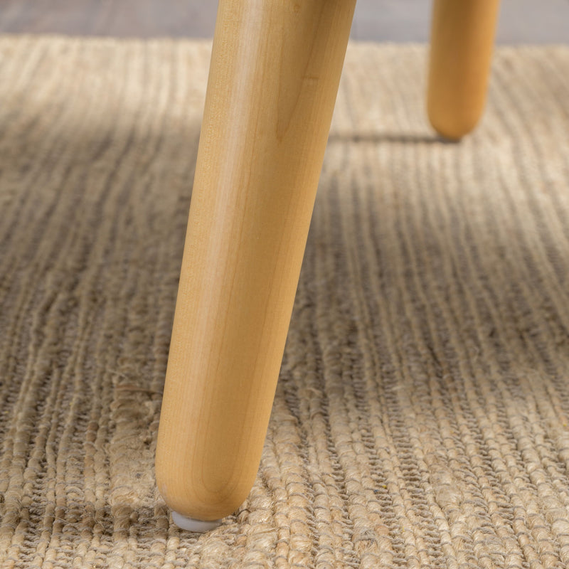 Modern Arm Chair With Tufted Back And Wooden Legs