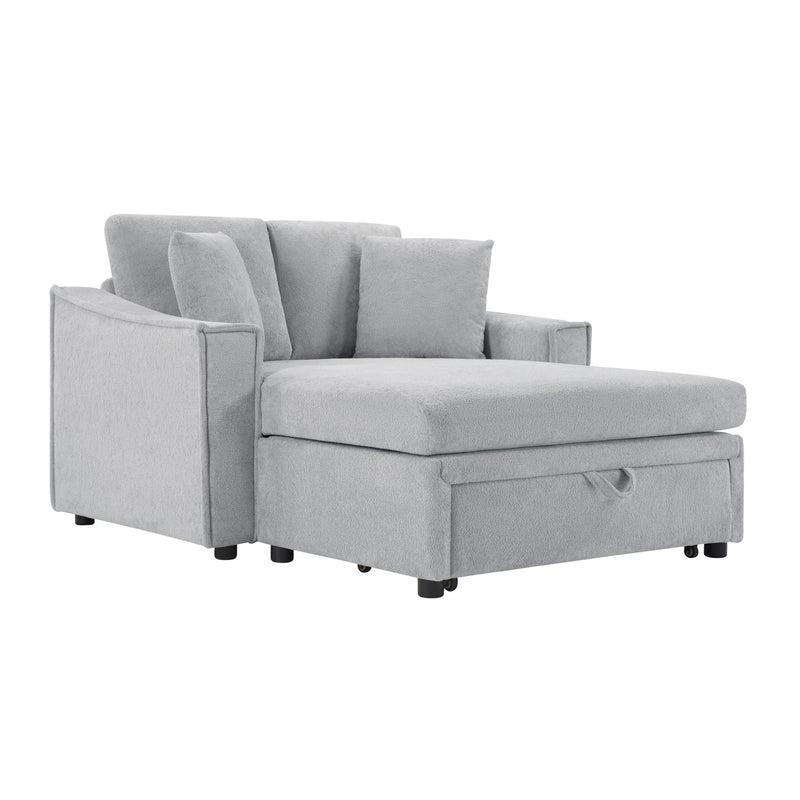 Modern Chaise Sofa With Hidden Storage For Living Room