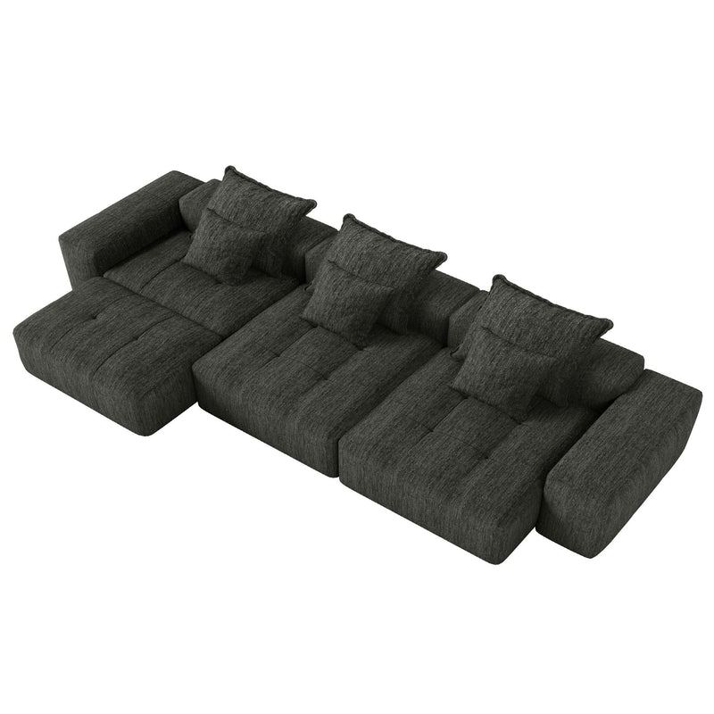 Modern Oversized Diy Combination, Modular Sectional Sofa With Pillows