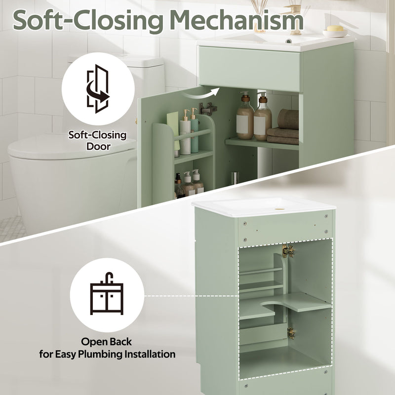 Bathroom Vanity With Sink, Cabinet With Adjustable Shelf