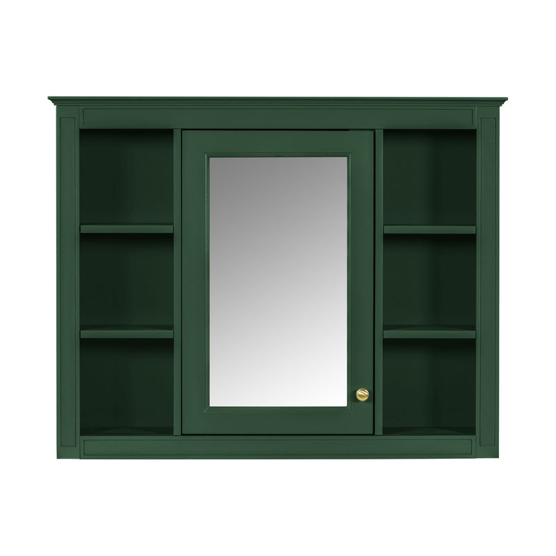 Bathroom Vanity With Mirror Cabinet, Single Sink With 2 Soft Closing Doors And 4 Drawers