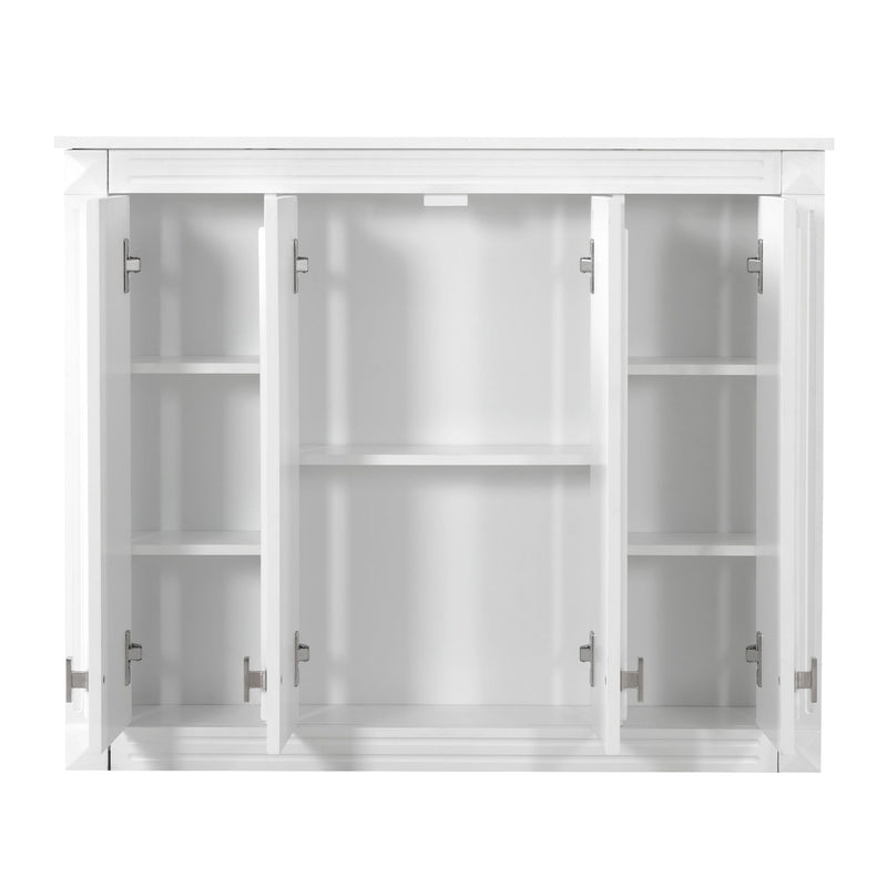 Wall Mounted Medicine Cabinet With Adjustable Shelf - White