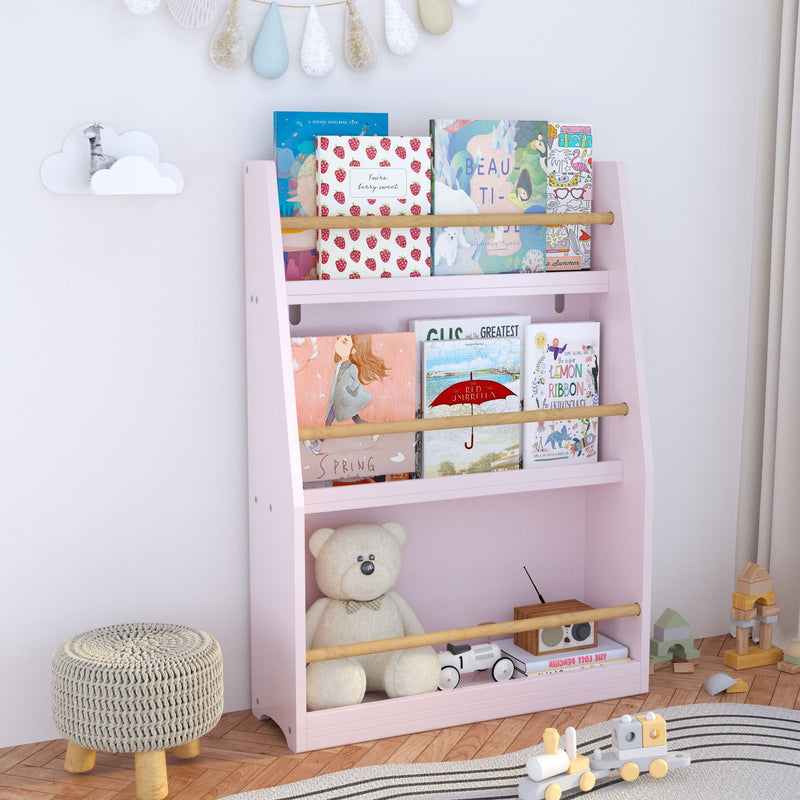 3 Tier Book Shelf, Compact Storage For Bedrooms