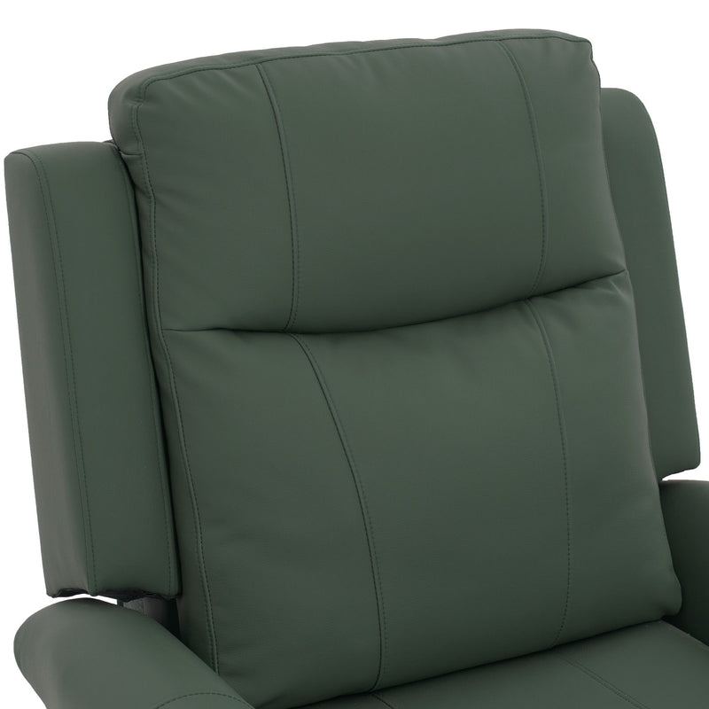 Manual Recliner Chair With 270 Degree Swivel, Massage & Heating, Dual Reclining Positions