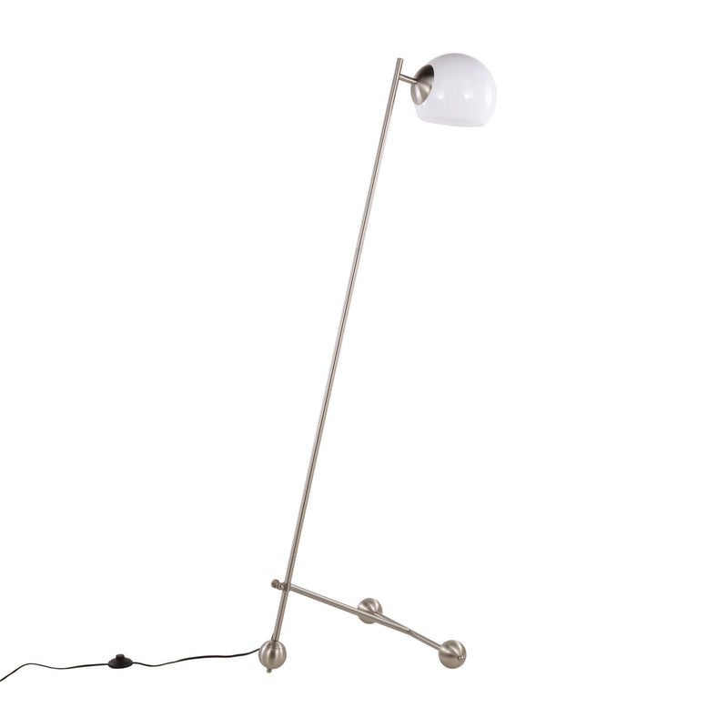 Eileen - Contemporary Floor Lamp - Brushed Nickel