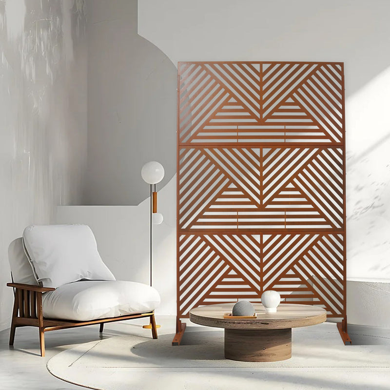 Freestanding Outdoor & Indoor Freestanding Metal Privacy Screen