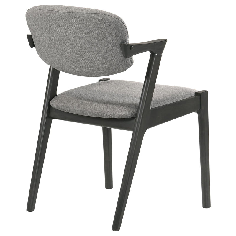 Modern Dining Chair And Zigzag Arm Design (Set of 2)