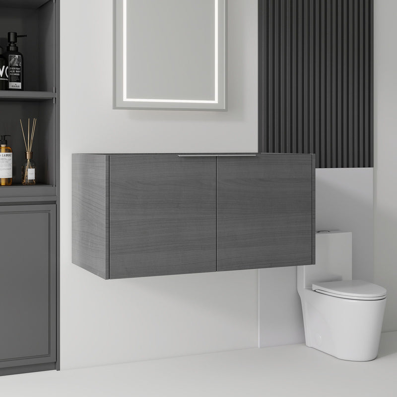 Floating Bathroom Vanity Cabinet With Soft Close Double Doors, Spacious Interior Storage, Wall Mounted, Cabinet Only