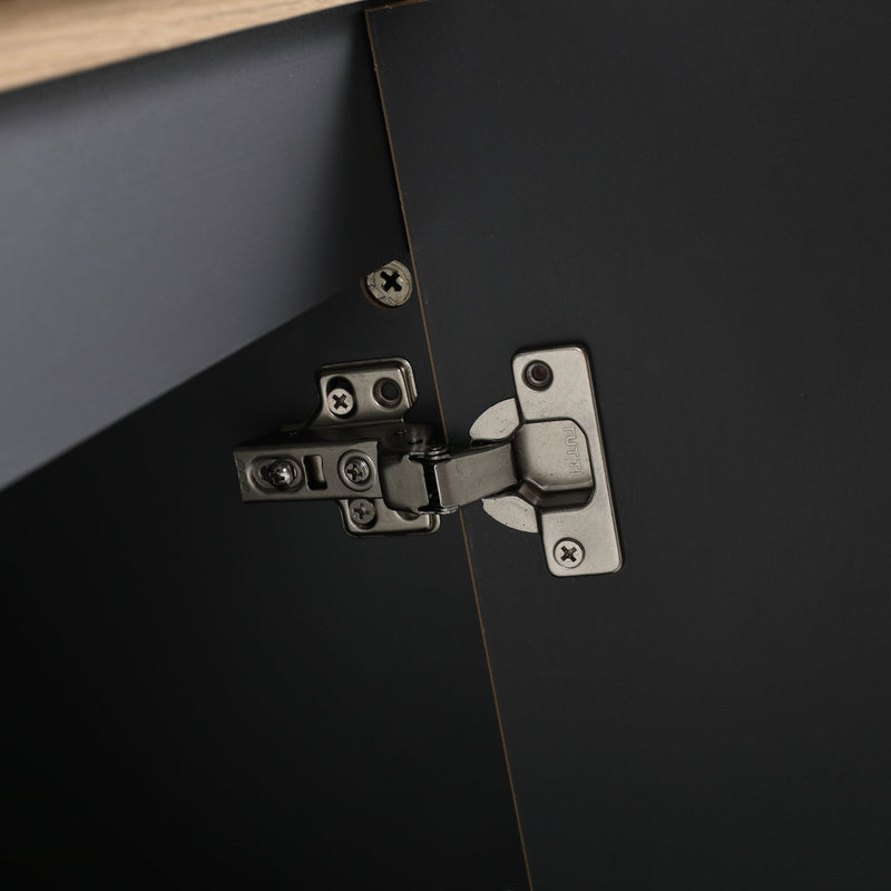 Modern Freestanding Bathroom Vanity With Resin Sink & Soft Close Cabinet Doors