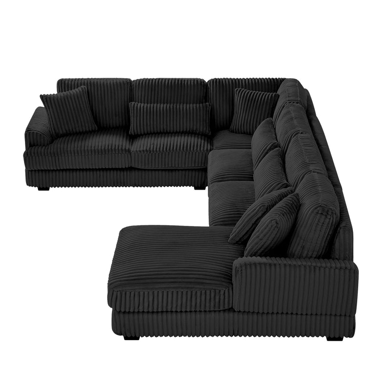 U - Sectional Sofa With Chaise Lounge, Oversized Living Room Couch