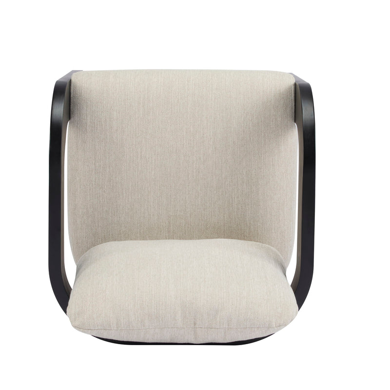 Dining Chairs With Pillow Back (Set of 2) - Beige / Black