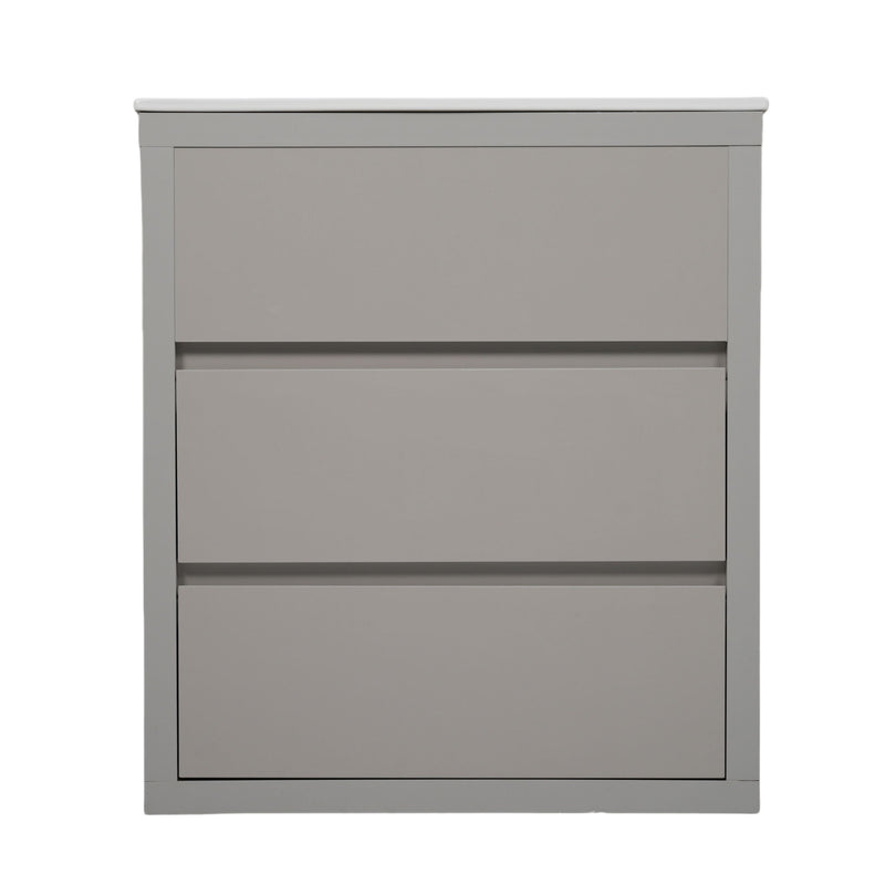 Double Sinks Bathroom Vanity Set With 2 Ceramic Basins