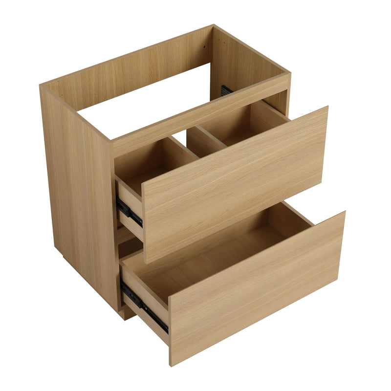 Modern Freestanding Bathroom Vanity Cabinet With Double Drawer
