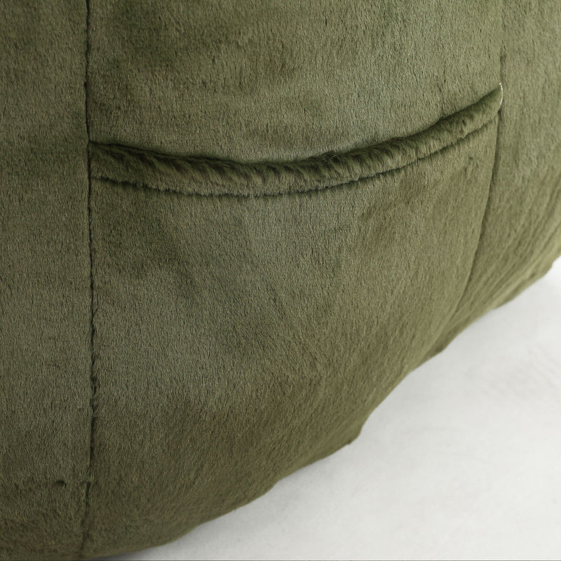 Beanbag Chair, Beanbag Sofa Chair With Armrests Stuffed High Density Foam