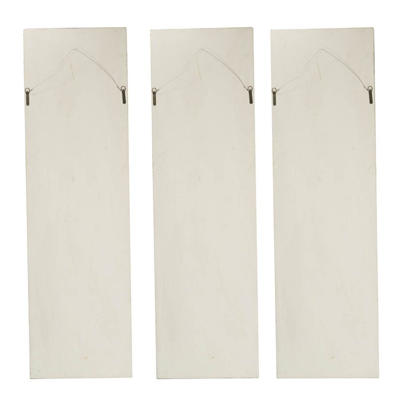 Set Of Large Wooden Rectangle Hanging Panels