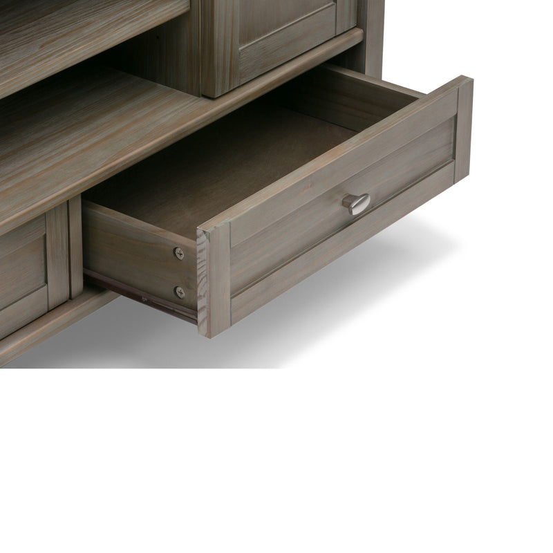 Warm Shaker - TV Media Stand Handcrafted - Light Brown