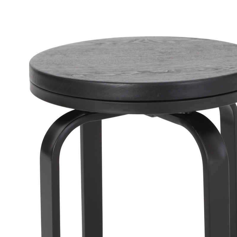 Modern Industrial Counter Stool Set With Swivel Function