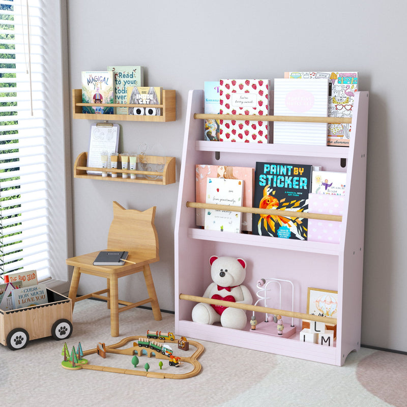 3 Tier Book Shelf, Compact Storage For Bedrooms
