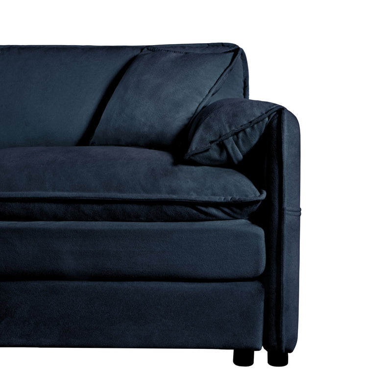Oversized Chair With Movable Ottoman, Soft Upholstered Lounge Chair