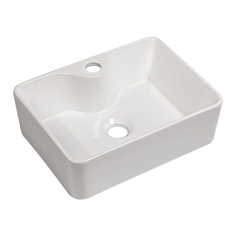 Modern Ceramic Rectangular Vessel Bathroom Sink With Sleek Design