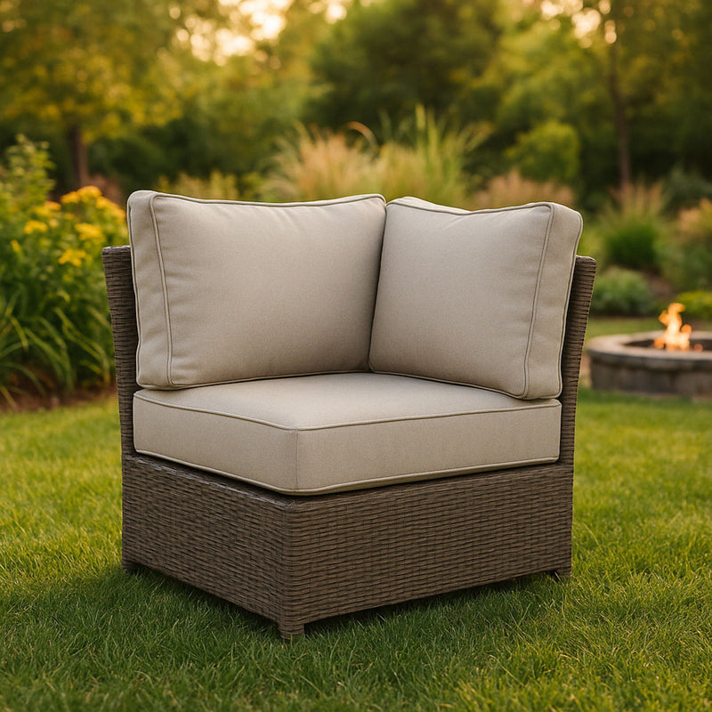 Shick - Corner Wedge Patio Chair With Cushions