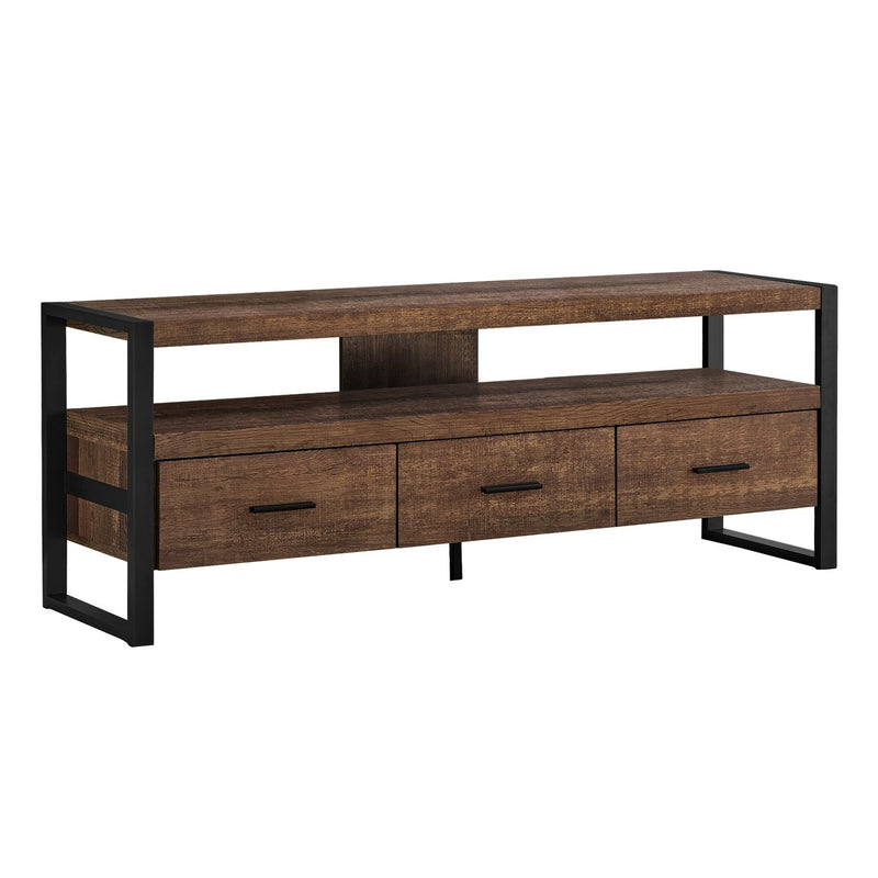 TV Stand, Console, Media Entertainment Center, Storage Drawers, Modern