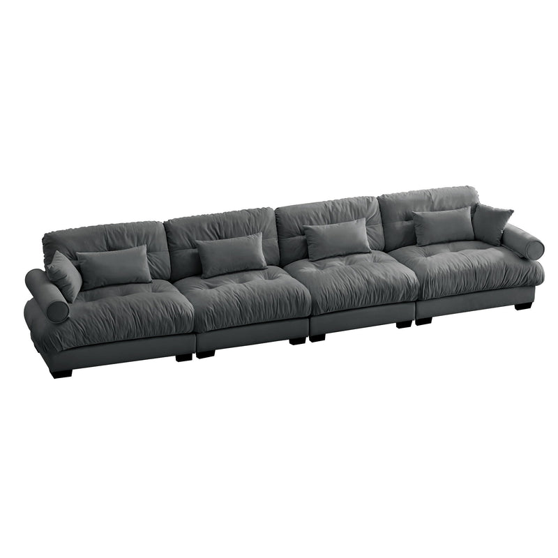 Super Comfort Oversized Modular Sectional Sofa, Deep Seat Convertible L Shaped Couch