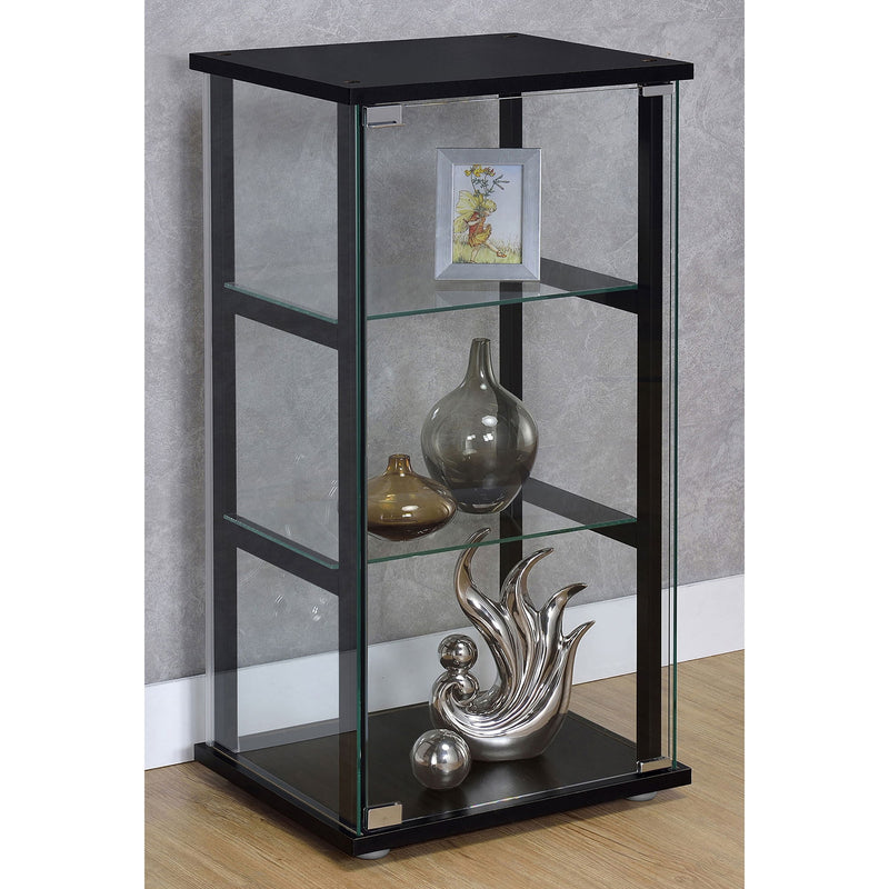 Callie - 3 Shelf Curio Cabinet - Black