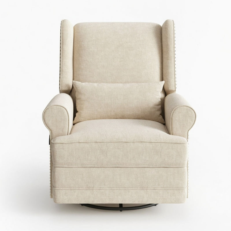 Extra Wide Swivel Recliner Glider Chair With Footrest