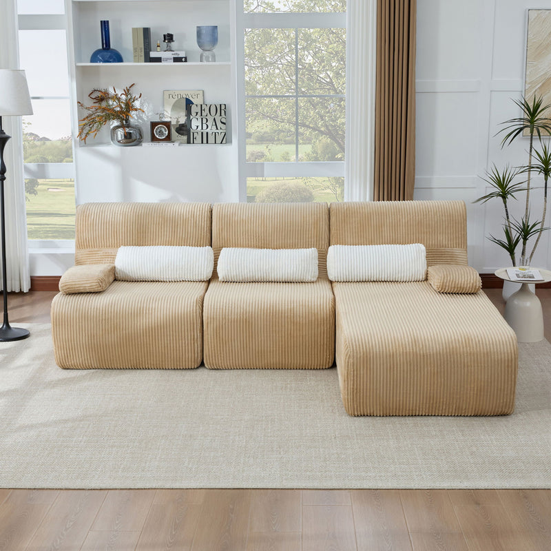 Oversized Sectional Sofa, Living Room Seating With Modular Design
