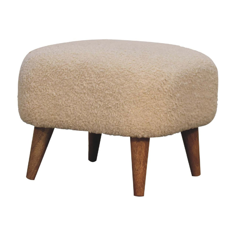 Square Footstool - Cream
