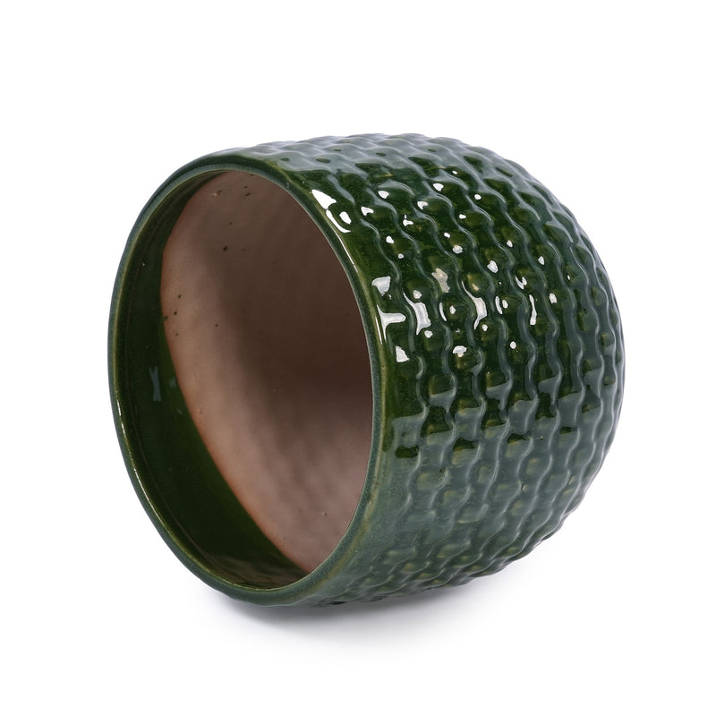 3 Pieces Flowerpot, Planter For Patio, Garden Or Windowsills - Dark Green