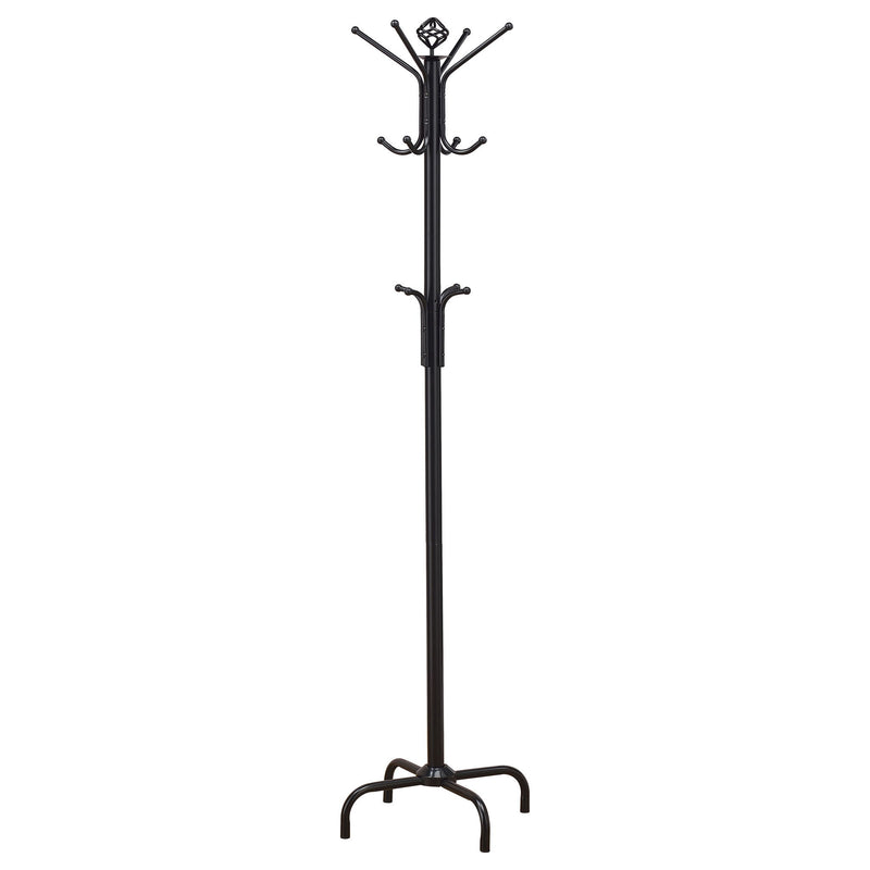 Coat Rack With 3 Tier Hooks For Entryway - Black