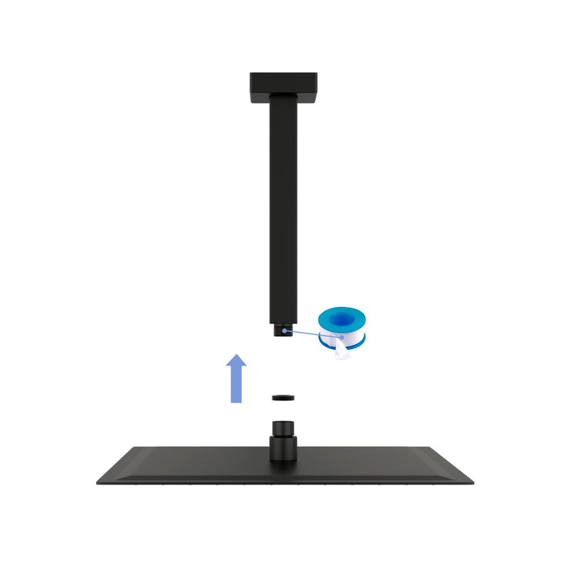 Premium 8" Ceiling Mounted Shower Arm With Flange