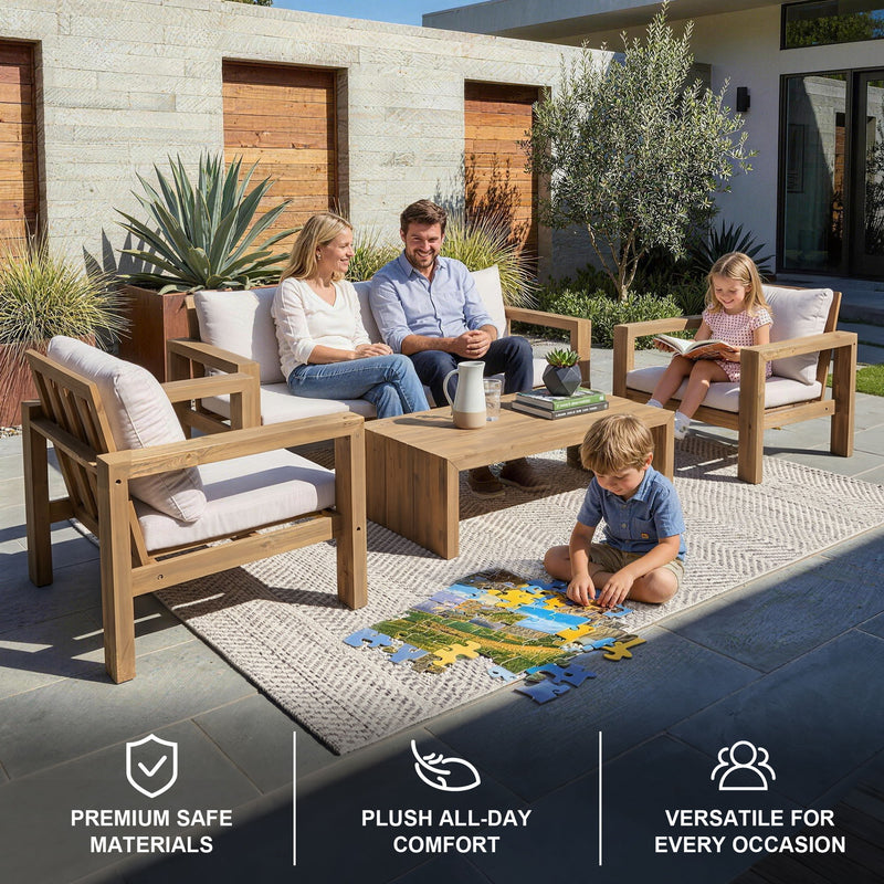 4 Piece Patio Sofa Set