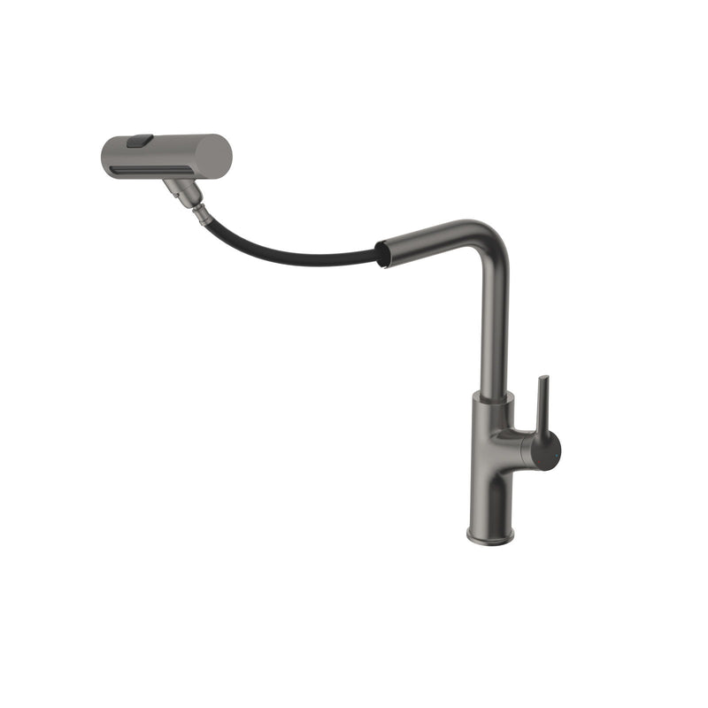 Drop-In Stainless Steel Kitchen Sink With Pull-Out Faucet And Soap Dispenser
