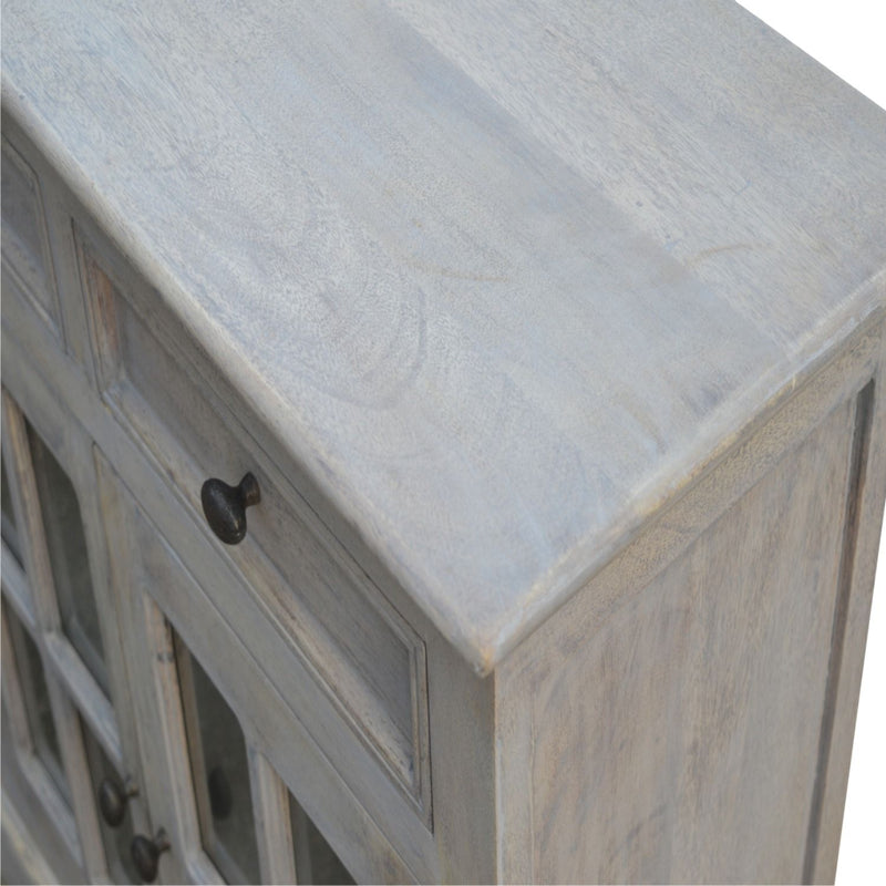 Glazed Sideboard - Natural / White